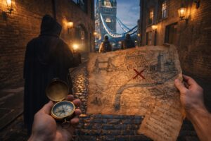 A traveler enjoying outdoor adventure activities in London while exploring the city’s scenic urban landscape.