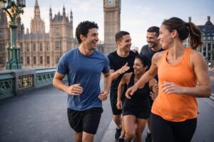 A traveler enjoying outdoor adventure activities in London while exploring the city’s scenic urban landscape.