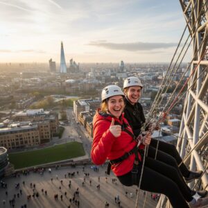 A traveler enjoying outdoor adventure activities in London while exploring the city’s scenic urban landscape.