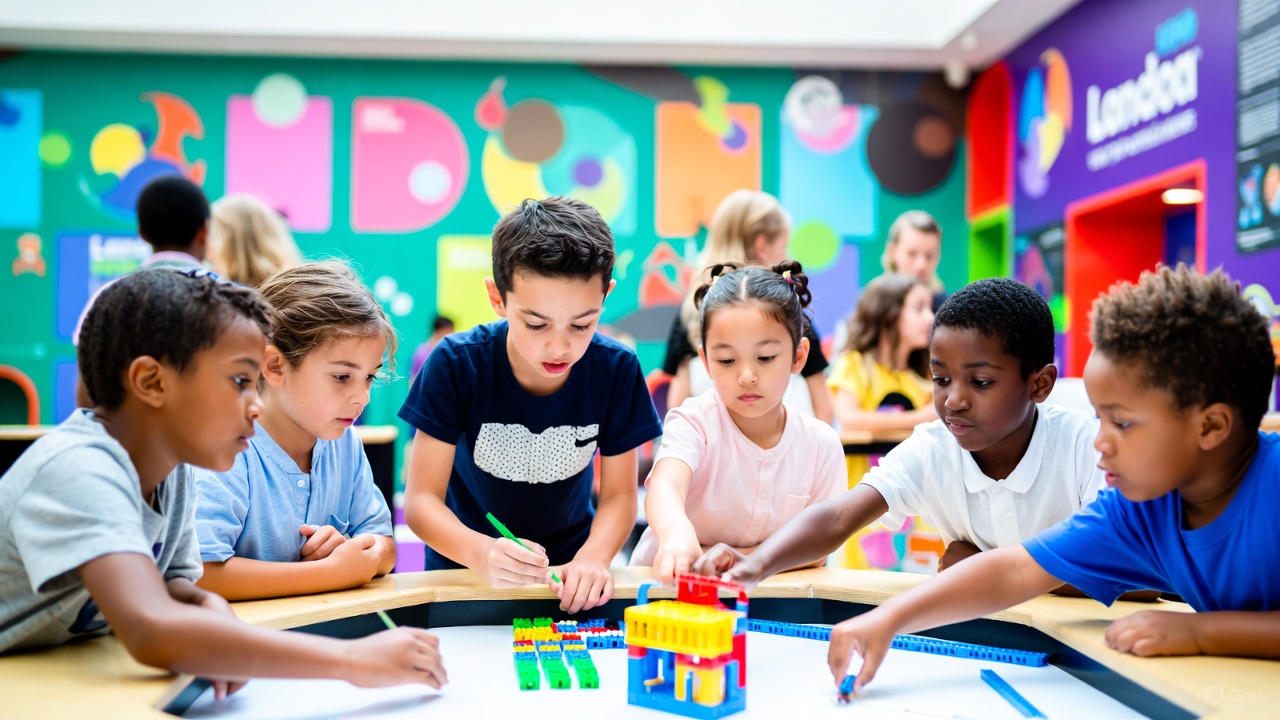 Children learning through hands-on educational things to do in London with kids at an interactive museum and cultural attraction