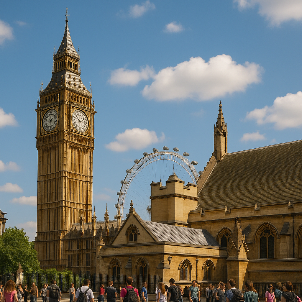 things to do in london featuring Big Ben, the London Eye and crowds near Westminster Abbey 