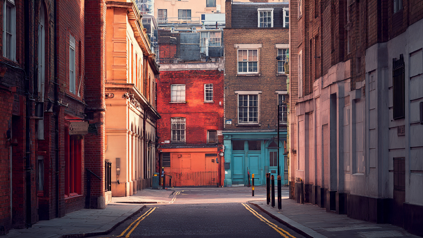 Hidden art spaces in London located along a quiet historic street, highlighting alternative creative venues and independent cultural spaces away from busy tourist areas