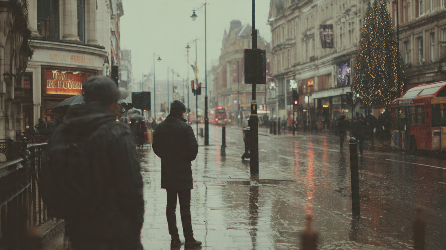 Things to do in London in winter with rainy streets, festive decorations, and seasonal city walks through busy neighborhoods